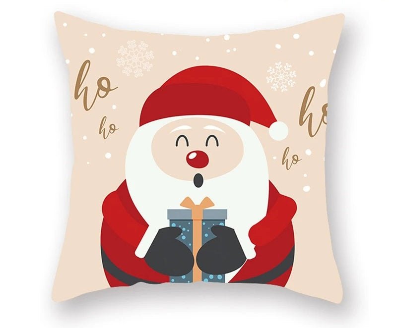 Christmas Cushion Cover – Festive Santa & Elk Design for Holiday Decor & Perfect New Year Gift! - Gear Elevation