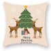 Christmas Cushion Cover – Festive Santa & Elk Design for Holiday Decor & Perfect New Year Gift! - Gear Elevation