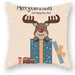 Christmas Cushion Cover – Festive Santa & Elk Design for Holiday Decor & Perfect New Year Gift! - Gear Elevation