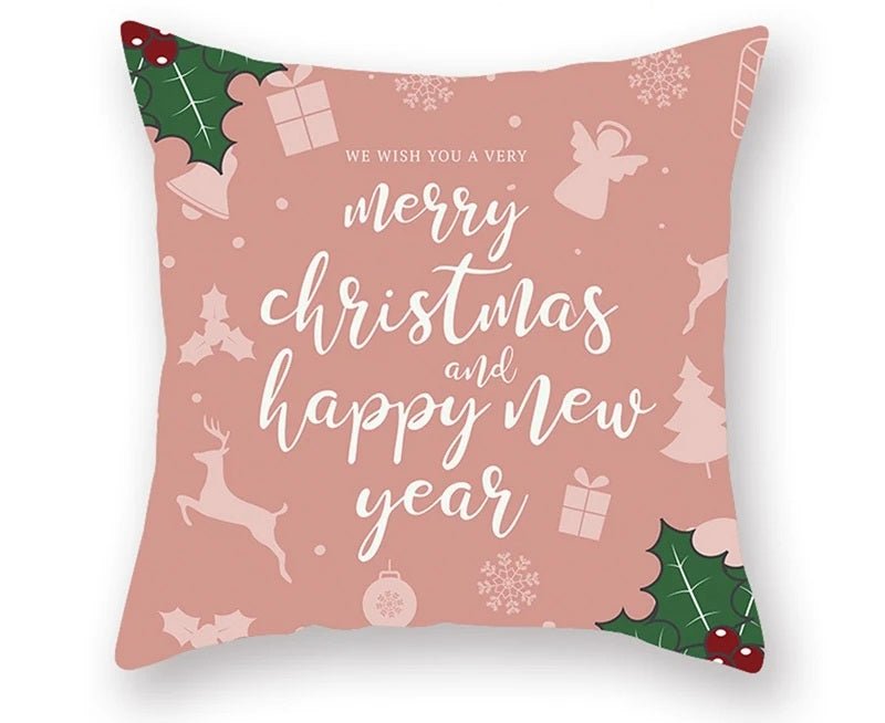 Christmas Cushion Cover – Festive Santa & Elk Design for Holiday Decor & Perfect New Year Gift! - Gear Elevation