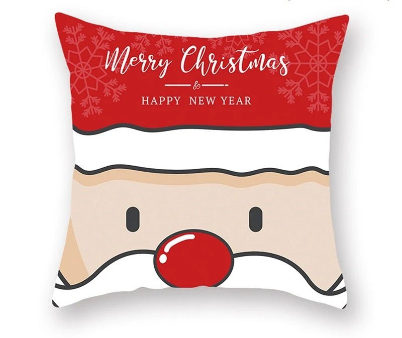 Christmas Cushion Cover – Festive Santa & Elk Design for Holiday Decor & Perfect New Year Gift! - Gear Elevation