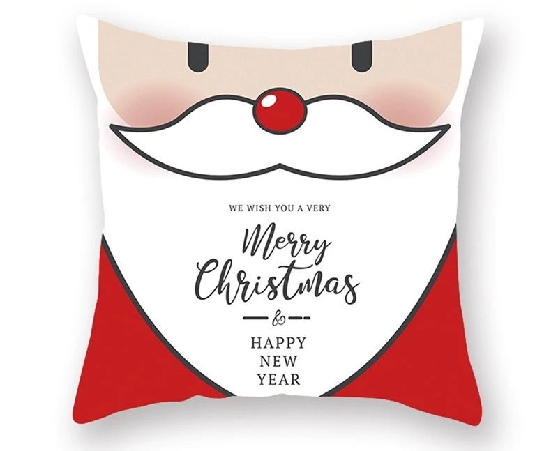 Christmas Cushion Cover – Festive Santa & Elk Design for Holiday Decor & Perfect New Year Gift! - Gear Elevation