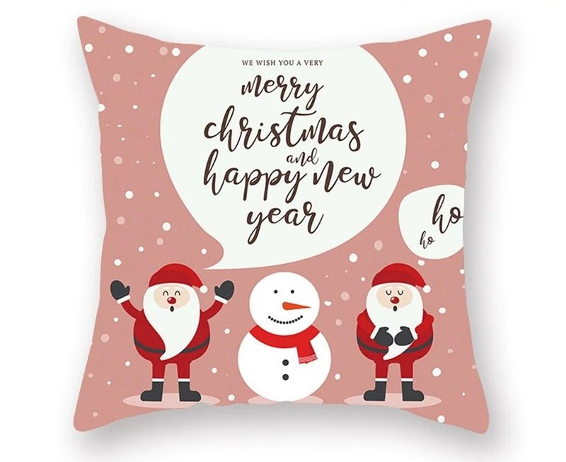 Christmas Cushion Cover – Festive Santa & Elk Design for Holiday Decor & Perfect New Year Gift! - Gear Elevation