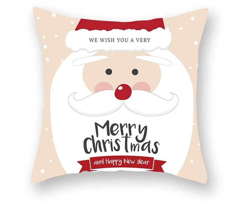 Christmas Cushion Cover – Festive Santa & Elk Design for Holiday Decor & Perfect New Year Gift! - Gear Elevation