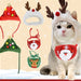 Christmas Hat & Bib Set for Pets – Festive Costume Accessories for Dogs and Cats - Gear Elevation