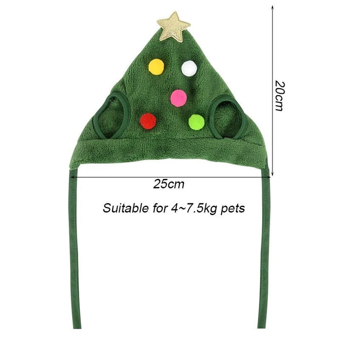 Christmas Hat & Bib Set for Pets – Festive Costume Accessories for Dogs and Cats - Gear Elevation