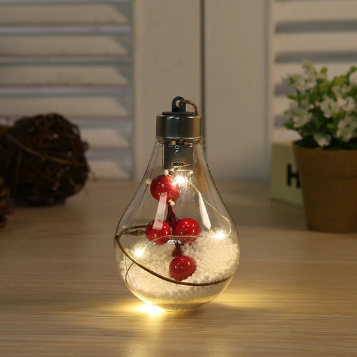 Christmas LED Bulb Ornaments – Transparent Ball Tree Décor for Festive Charm & Perfect Holiday Gifts - Gear Elevation