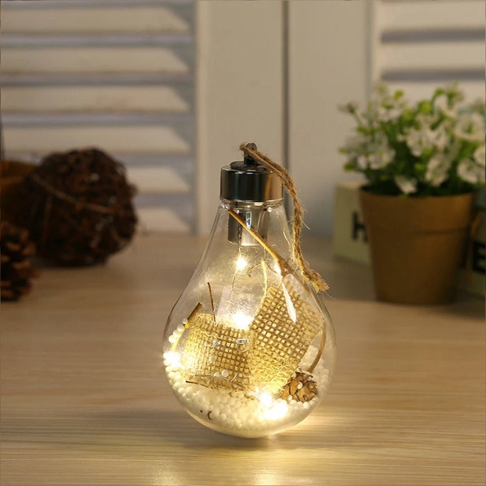 Christmas LED Bulb Ornaments – Transparent Ball Tree Décor for Festive Charm & Perfect Holiday Gifts - Gear Elevation