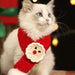 Christmas Pet Scarf & Hat – Adorable Red Scarf for Kittens & Puppies, Perfect Holiday Gift & Festive Accessory - Gear Elevation