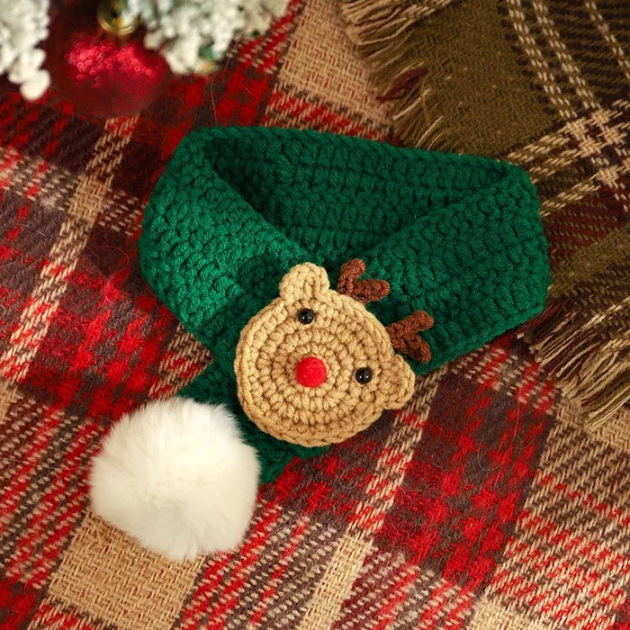 Christmas Pet Scarf & Hat – Adorable Red Scarf for Kittens & Puppies, Perfect Holiday Gift & Festive Accessory - Gear Elevation