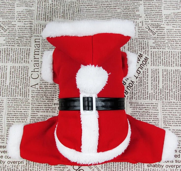 Christmas Santa Suit for Dogs – Cozy Hooded Christmas Outfit for Festive Four - Legged Friends - Gear Elevation