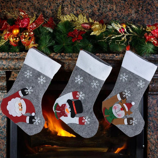 Christmas Stockings with LED Lights - Snowman, Santa, Elk, and Bear Designs Perfect for Adding Festive Cheer to Your Fireplace or Christmas Tree! - Gear Elevation