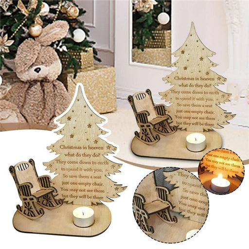 Christmas Tealight Candle Holder – "Merry Christmas in Heaven" Remembrance Ornament for Cherished Holiday Memories & Tabletop Décor - Gear Elevation