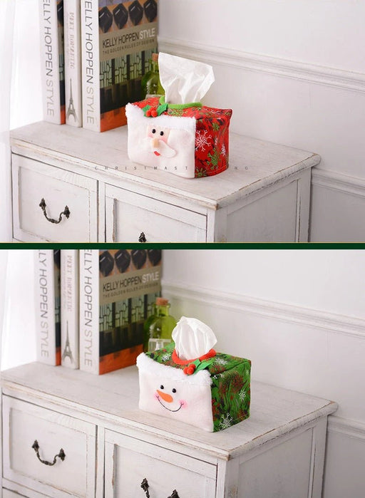 Christmas Tissue Box – Santa Claus & Snowman Décor for Home - Gear Elevation