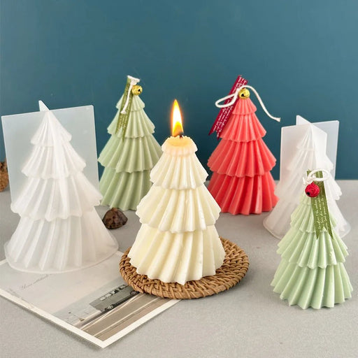 Christmas Tree Candle Silicone Mold – 3D DIY Mold Kit for Handmade Candles, Soaps & Holiday Crafts - Gear Elevation