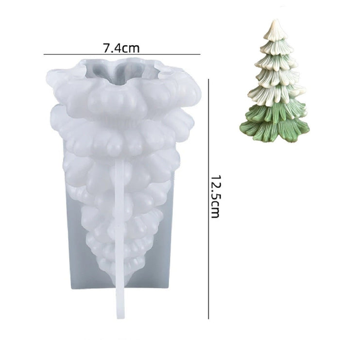 Christmas Tree Candle Silicone Mold – 3D DIY Mold Kit for Handmade Candles, Soaps & Holiday Crafts - Gear Elevation