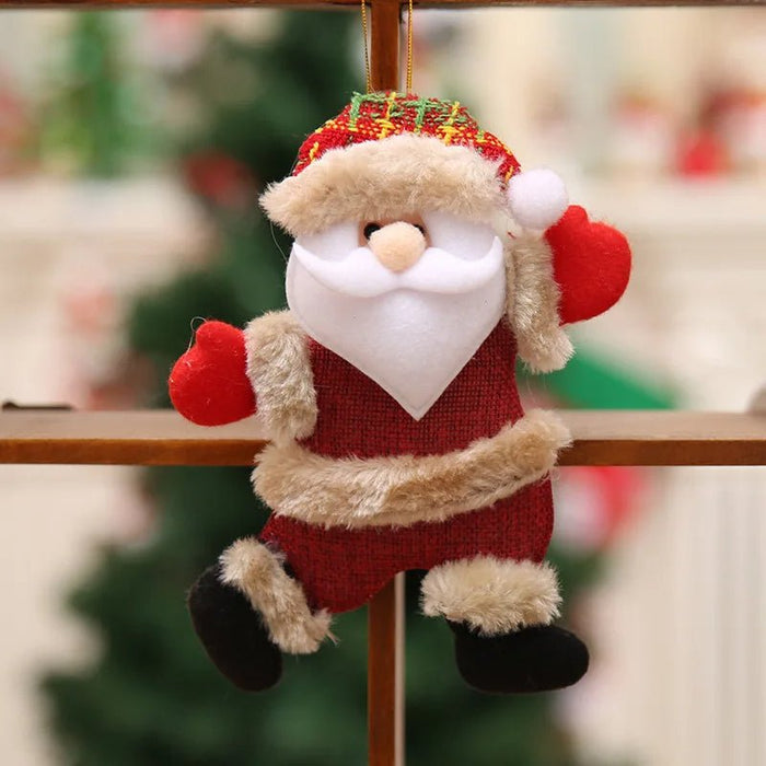 Christmas Tree Plush Doll Ornaments – Santa Claus & Snowman Hanging Pendants for Festive Home Décor & Holiday Gifts - Gear Elevation