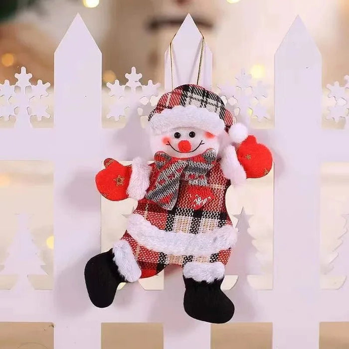 Christmas Tree Plush Doll Ornaments – Santa Claus & Snowman Hanging Pendants for Festive Home Décor & Holiday Gifts - Gear Elevation