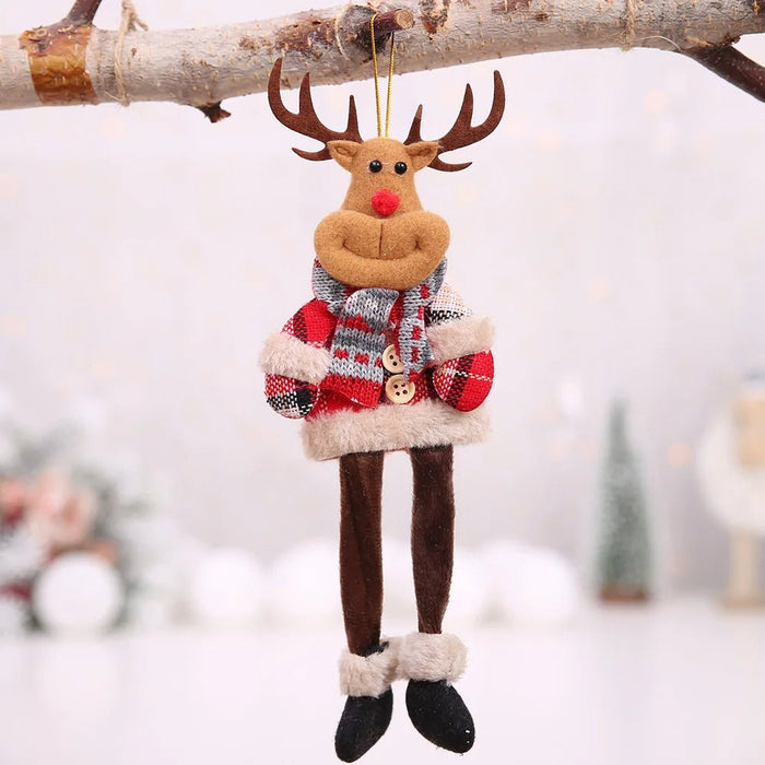 Christmas Tree Plush Doll Ornaments – Santa Claus & Snowman Hanging Pendants for Festive Home Décor & Holiday Gifts - Gear Elevation