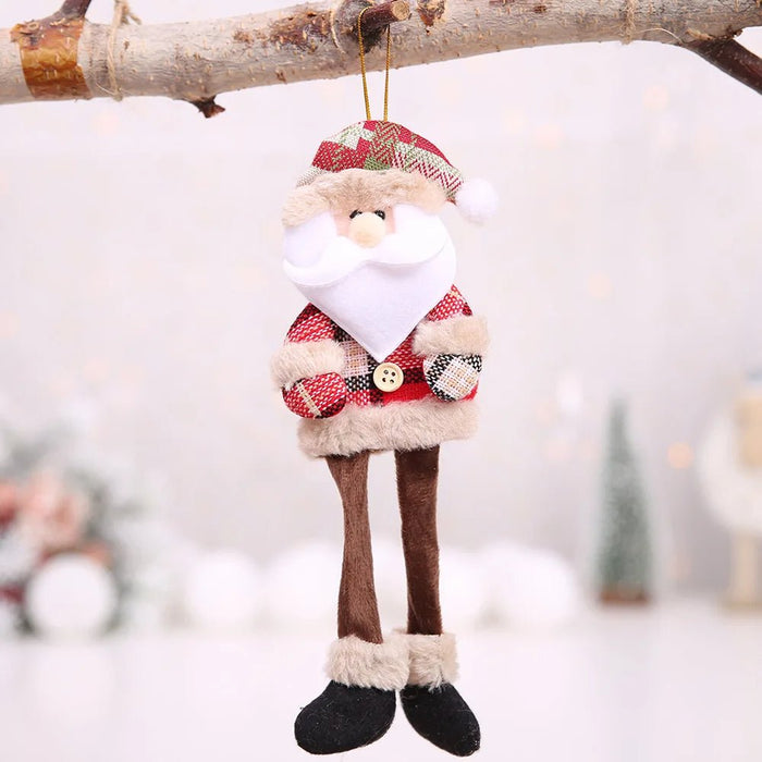 Christmas Tree Plush Doll Ornaments – Santa Claus & Snowman Hanging Pendants for Festive Home Décor & Holiday Gifts - Gear Elevation