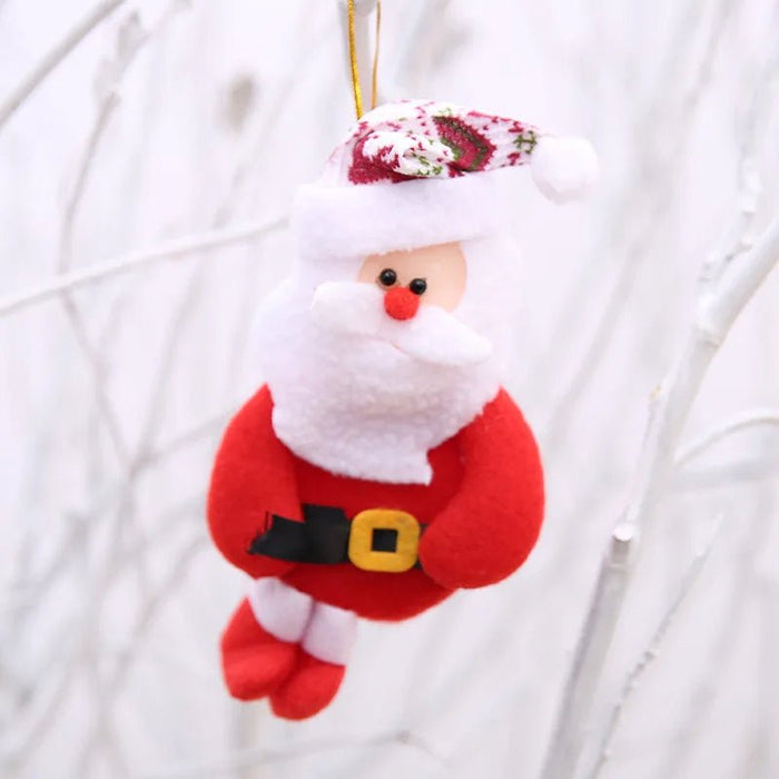 Christmas Tree Plush Doll Ornaments – Santa Claus & Snowman Hanging Pendants for Festive Home Décor & Holiday Gifts - Gear Elevation