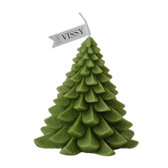 Christmas Tree Shaped Scented Candle – Artistic Wax Statue for Home & Office Décor with Festive Aromas - Gear Elevation