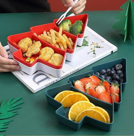 Christmas Tree - Shaped Snack Plate – Perfect for Candy, Nuts, Fruits, and Desserts at Parties & Holidays - Gear Elevation