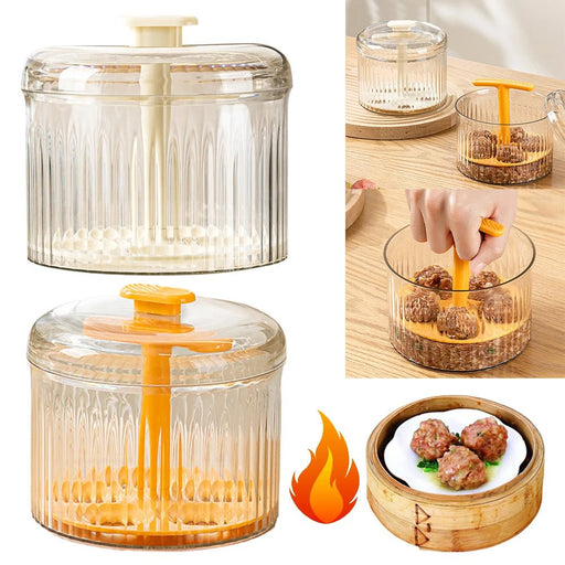 Clear Meatball Maker – Create 5 Perfect Rice - Meat Dumplings Effortlessly with This Manual Kitchen Tool - Gear Elevation