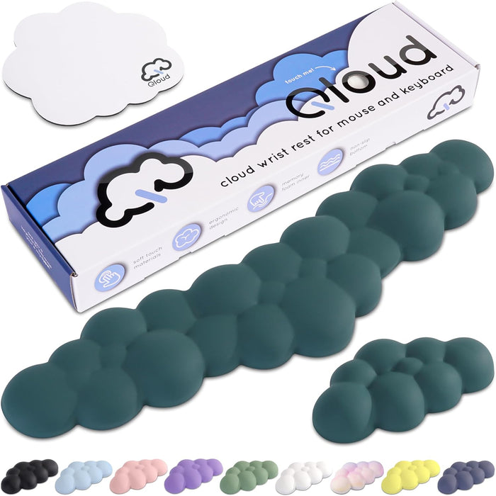 Cloud - Shaped Memory Foam Keyboard Wrist Rest – Ergonomic Non - Slip Pad for Ultimate Comfort & Style, Perfect Office Desk Accessory - Gear Elevation