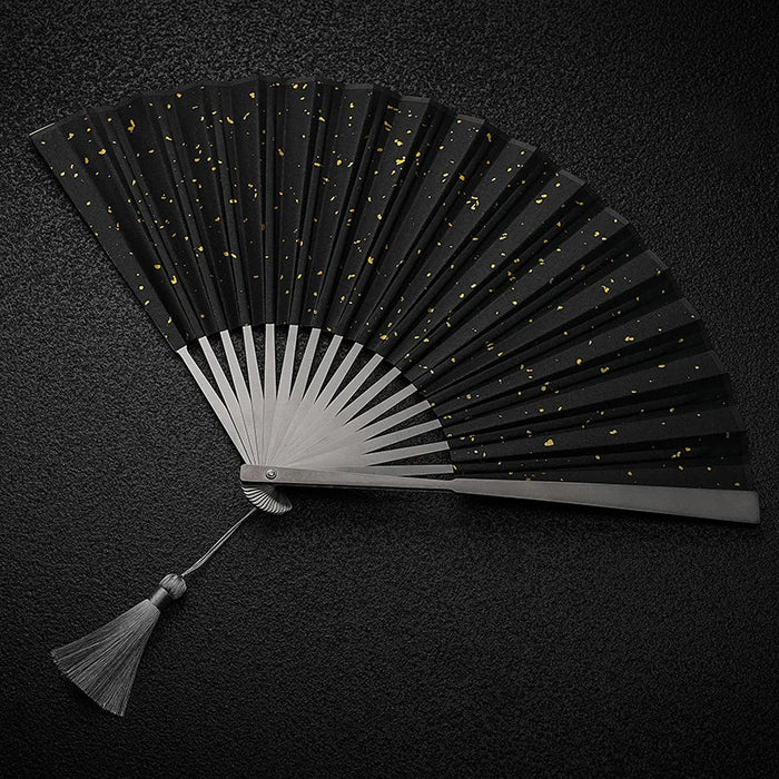 Cloud Titanium Folding Fan – Exquisite All - Titanium Alloy Kung Fu Tai Chi Fan for Self - Defense and Ancient Style Mastery - Gear Elevation