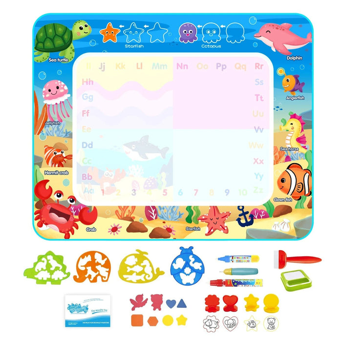 Coolplay Magic Water Drawing Mat – Montessori Educational Doodle Board with Magic Pens for Creative Kids' Fun and Learning - Gear Elevation