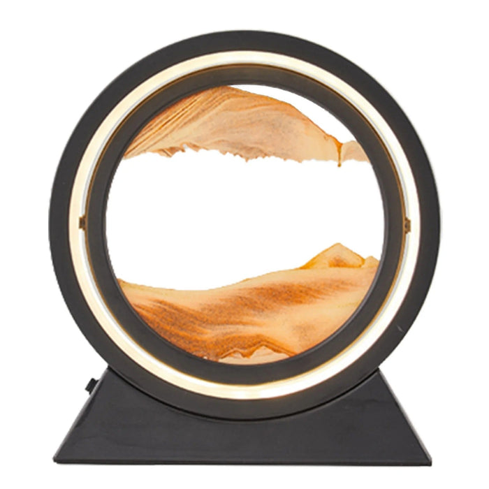 Creative 360° Rotating Quicksand Lamp - Dynamic Sand Art Light - Gear Elevation