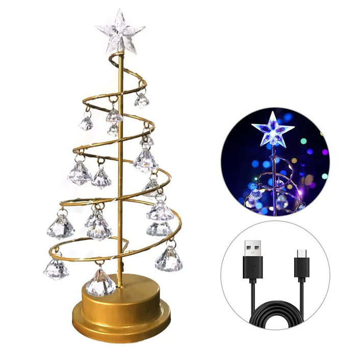 Crystal Christmas Tree LED Lamp – Sparkling Christmas, Valentine’s, or Birthday Decor for a Dreamy Bedroom Glow - Gear Elevation