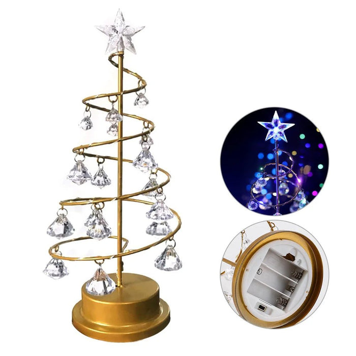 Crystal Christmas Tree LED Lamp – Sparkling Christmas, Valentine’s, or Birthday Decor for a Dreamy Bedroom Glow - Gear Elevation