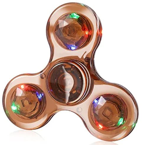 Crystal Luminous LED Light Fidget Spinner – Glow - in - the - Dark Stress Relief Toy & Kinetic Gyroscope for Kids - Gear Elevation