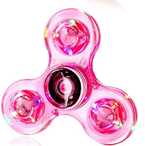 Crystal Luminous LED Light Fidget Spinner – Glow - in - the - Dark Stress Relief Toy & Kinetic Gyroscope for Kids - Gear Elevation