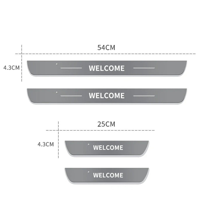 Customized Dynamic LED Welcome Pedal Car Scuff Plate - Pedal Threshold Door Sill Pathway Light, USB Power - Gear Elevation