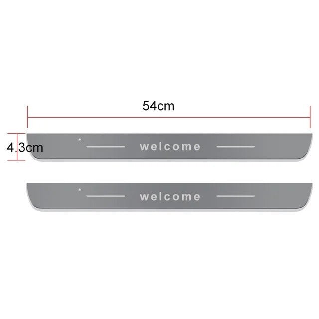 Customized Dynamic LED Welcome Pedal Car Scuff Plate - Pedal Threshold Door Sill Pathway Light, USB Power - Gear Elevation