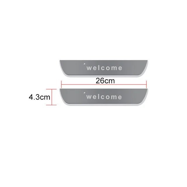 Customized Dynamic LED Welcome Pedal Car Scuff Plate - Pedal Threshold Door Sill Pathway Light, USB Power - Gear Elevation