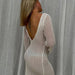 Deep V - Neck Hollow - Out Beach Knitwear Dress - Backless, Chic, Flowy - Gear Elevation