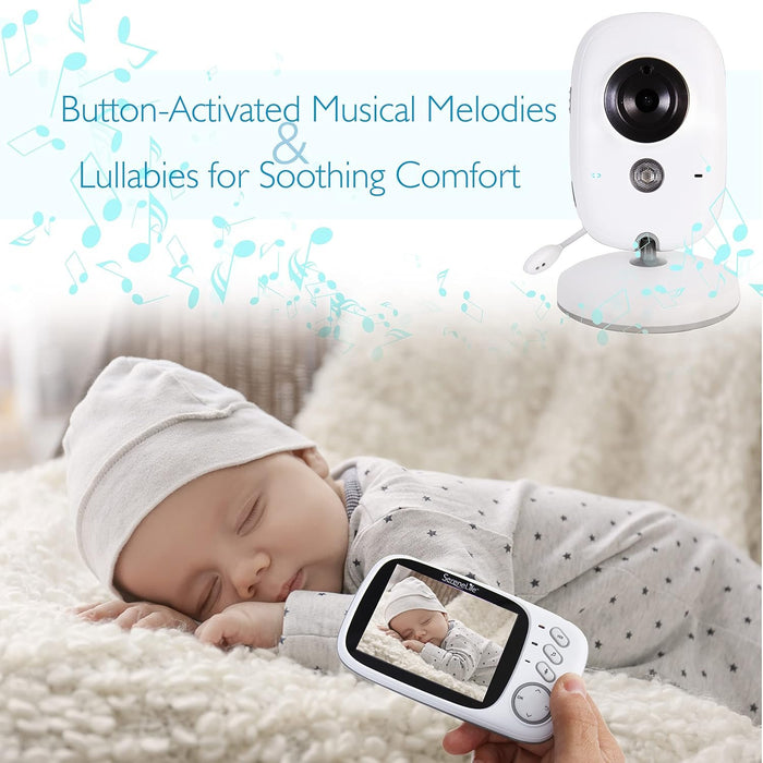 Digital Baby Care Device - Baby Monitor 2.4G Wireless with 3.2 Inches LCD, 2 Way Audio Talk Night Vision Surveillance Security Camera - Gear Elevation