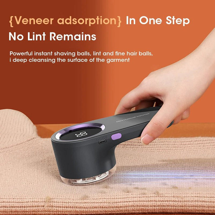 Digital Display Lint Remover - Electric Hairball Trimmer with LED Digital Display USB Charging Pellet Removes Lint From Clothes - Gear Elevation