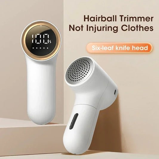 Digital Display Lint Remover - Electric Hairball Trimmer with LED Digital Display USB Charging Pellet Removes Lint From Clothes - Gear Elevation