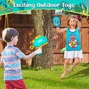 Dinosaur Sticky Ball Throwing Toy - Kids Dart Board Game with Dinosaur Shooter Toy - Gear Elevation