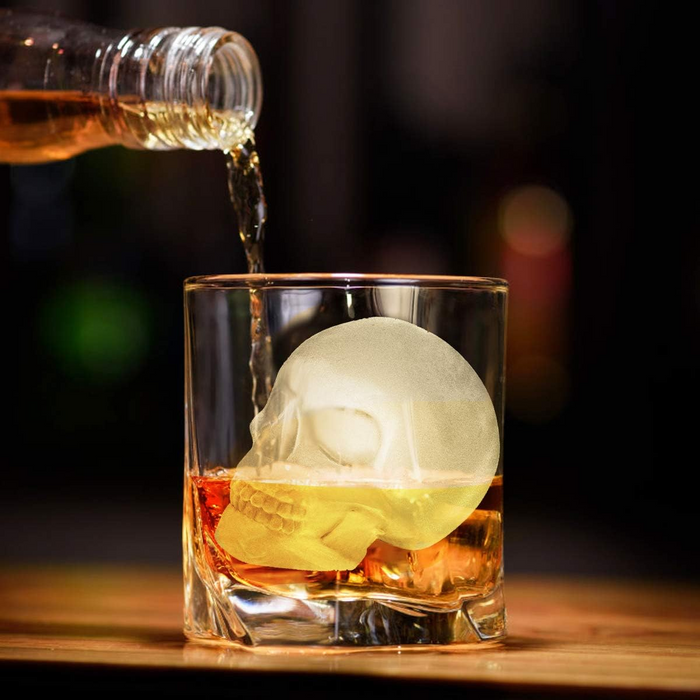 Skull Cocktail Ice Silicone Tray - 10 Grids Ice Cube Maker for Parties