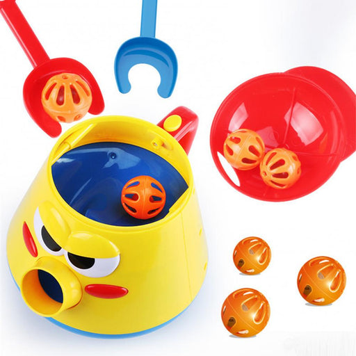 Electric Push Walker and Whirl Ball Thrower Set - Interactive Toddler Toy for Whirl Ball Launching - Gear Elevation