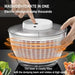 Electric Salad Spinner - Lettuce spinner w/ Plastic Squeeze bottle, Fruit Washer Spinner Dryer w/ Bowl & Colander, Large Salad Dryer Mixer for Vegetables, Herbs, Berries - Gear Elevation