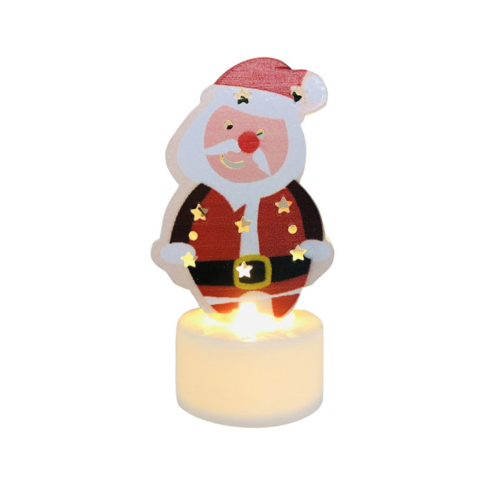 Electronic LED Christmas Candle Lamps – Adorable Santa, Snowman & Tree Night Lights for Festive Home, Party, & Garden Décor - Gear Elevation