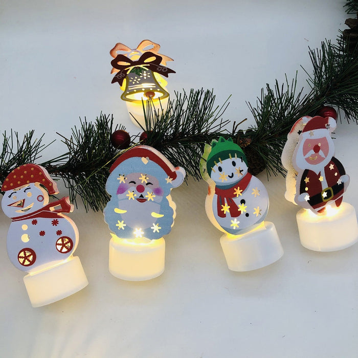 Electronic LED Christmas Candle Lamps – Adorable Santa, Snowman & Tree Night Lights for Festive Home, Party, & Garden Décor - Gear Elevation