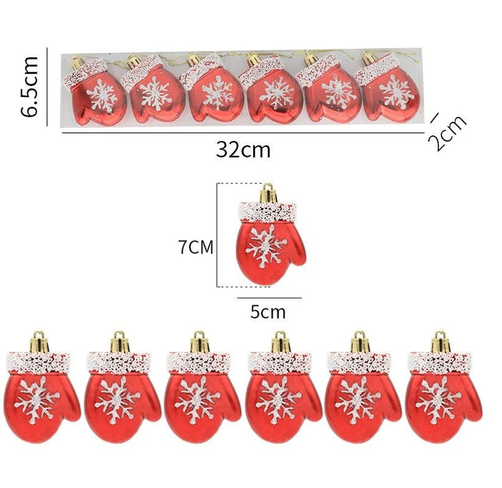 Electroplated Red Candy Lollipop Christmas Ornaments – Set of 6 Festive Tree Pendants for 2024 Holiday Décor - Gear Elevation